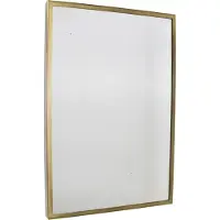 Loft42 Industry Rectangle Spiegel - Metaal - antiek Messing - 60x40x4