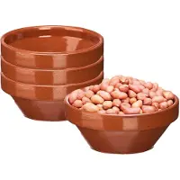 La Dehesa Soepkommen / serveer schaaltje - 4x - terracotta - D15 x 7 cm - aardewerk - Spaanse sfeer