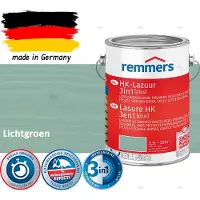 Remmers HK Lazuur 3-in-1 [plus] Lichtgroen - Premium Houtbeits voor Buiten | Transparant, Sneldrogend, Oplosmiddelarm | 2,5Liter