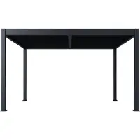 Paragon pergola/paviljoen met lamellendak "Tuscan 1214", antraciet, 370 x 433 x 265 cm (L x B x H)