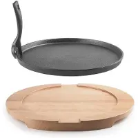 Jamon Gietijzeren Plaat + Houten Basis 30 Cm