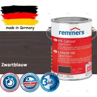Remmers HK Lazuur 3-in-1 [plus] Zwartblauw - Premium Houtbeits voor Buiten | Transparant, Sneldrogend, Oplosmiddelarm | 2,5Liter