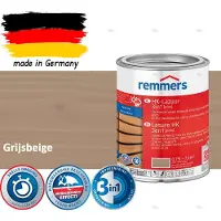 Remmers HK Lazuur 3-in-1 [plus] Grijsbeige - Premium Houtbeits voor Buiten | Transparant, Sneldrogend, Oplosmiddelarm | 0,75Liter