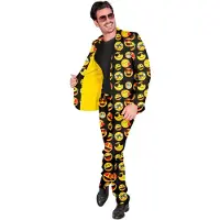 Widmann - Emojis Taking Over - Man - Geel, Zwart - XXL - Carnavalskleding - Verkleedkleding