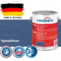 Remmers HK Lazuur 3-in-1 [plus] Signaalblauw - Premium Houtbeits voor Buiten | Transparant, Sneldrogend, Oplosmiddelarm | 2,5Liter