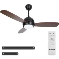 Aigostar 10QH0 - Plafondventilator met verlichting - Ø 106.6 cm - Stille Plafondventilator - Zomer/Winter Functie - 6 Snelheden - Programmable 1-8H - WIND LARGE - 54W