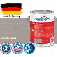 Remmers HK Lazuur 3-in-1 [plus] Venstergrijs - Premium Houtbeits voor Buiten | Transparant, Sneldrogend, Oplosmiddelarm | 2,5Liter