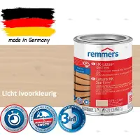 Remmers HK Lazuur 3-in-1 [plus] Licht ivoorkleurig - Premium Houtbeits voor Buiten | Transparant, Sneldrogend, Oplosmiddelarm | 0,75Liter