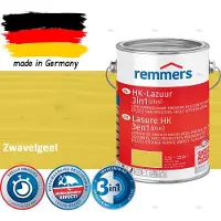 Remmers HK Lazuur 3-in-1 [plus] Zwavelgeel - Premium Houtbeits voor Buiten | Transparant, Sneldrogend, Oplosmiddelarm | 2,5Liter