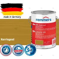 Remmers HK Lazuur 3-in-1 [plus] Kerriegeel - Premium Houtbeits voor Buiten | Transparant, Sneldrogend, Oplosmiddelarm | 2,5Liter