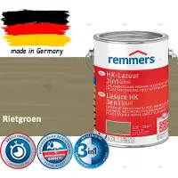Remmers HK Lazuur 3-in-1 [plus] Rietgroen - Premium Houtbeits voor Buiten | Transparant, Sneldrogend, Oplosmiddelarm | 2,5Liter