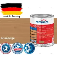Remmers HK Lazuur 3-in-1 [plus] Bruinbeige - Premium Houtbeits voor Buiten | Transparant, Sneldrogend, Oplosmiddelarm | 0,75Liter
