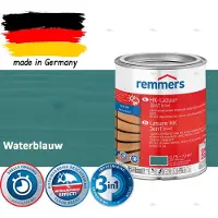 Remmers HK Lazuur 3-in-1 [plus] Waterblauw - Premium Houtbeits voor Buiten | Transparant, Sneldrogend, Oplosmiddelarm | 0,75Liter