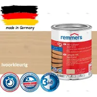Remmers HK Lazuur 3-in-1 [plus] Ivoorkleurig - Premium Houtbeits voor Buiten | Transparant, Sneldrogend, Oplosmiddelarm | 0,75Liter