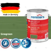 Remmers HK Lazuur 3-in-1 [plus] Grasgroen - Premium Houtbeits voor Buiten | Transparant, Sneldrogend, Oplosmiddelarm | 2,5Liter