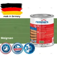 Remmers HK Lazuur 3-in-1 [plus] Meigroen - Premium Houtbeits voor Buiten | Transparant, Sneldrogend, Oplosmiddelarm | 0,75Liter