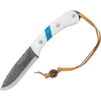 Condor Blue River Knife 2825-43MHC Polished White Micarta, vaststaand mes