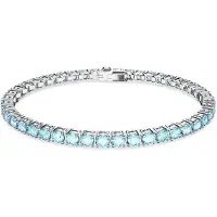 Swarovski Matrix Tennis armband 5660914 | blauwe armband met ronde stenen | sieraden, elegante stijl, tijdloos design
