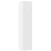 vidaXL - Opbergkast - smal - 50x42,5x225 - cm - bewerkt - hout - wit