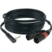 Klotz AY9A0100 verloopkabel 3.5 mm jack haaks - 2x XLR male 3p 1 meter