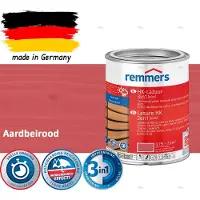 Remmers HK Lazuur 3-in-1 [plus] Aardbeirood - Premium Houtbeits voor Buiten | Transparant, Sneldrogend, Oplosmiddelarm | 0,75Liter
