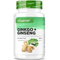 Vit4ever - Ginkgo + Ginseng - 365 Tabletten - Speciaal Extract - Hoge Dosis - Ginkgo Biloba + Koreaanse Ginseng - Premium Kwaliteit - Veganistisch