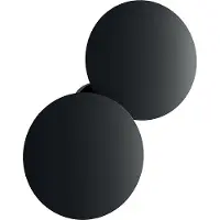 Lodes Puzzle Round Muur / Plafond Lamp Double Round | Matte Black | 3000K