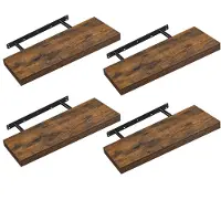 Songmics Wandrek met zwevende planken voor decoratie en opbergruimte