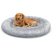 Feandrea hondenbed, zacht, wasbaar, met lange pluis, diameter 120 cm