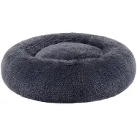 Feandrea Hondenbed, kattenbed, zachte pluche stof, 60 cm, donkergrijs, model PGW038G02