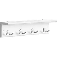 Songmics Wandkapstok met witte plank