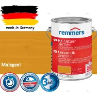 Remmers HK Lazuur 3-in-1 [plus] Maisgeel - Premium Houtbeits voor Buiten | Transparant, Sneldrogend, Oplosmiddelarm | 2,5Liter