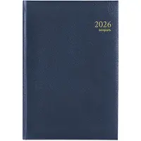 Brepols bureau agenda 2026 - MINISTER [0.218] - LIMA - Bureau agenda - 1 dag op 1 pagina - Dagoverzicht - Blauw - 14.8 x 21 cm