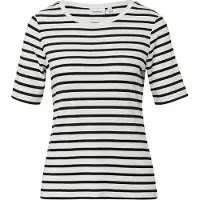 Comma Shirt zwart / wit