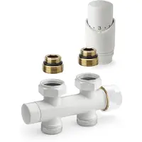 Plieger Onderblok radiator set valvola design recht wit