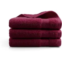 DoubleDry Katoenen handdoek - 3 stuks - 50x100 - bordeaux