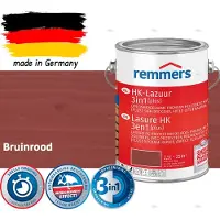 Remmers HK Lazuur 3-in-1 [plus] Bruinrood - Premium Houtbeits voor Buiten | Transparant, Sneldrogend, Oplosmiddelarm | 2,5Liter