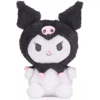 Hello Kitty Kuromi (Zwart) Fluffy Pluche Knuffel 30 cm - Speelgoed Knuffels voor Kinderen Meisjes - Kat Cat Kitten Plush Toy