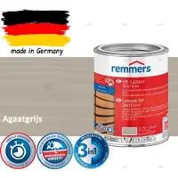 Remmers HK Lazuur 3-in-1 [plus] Agaatgrijs - Premium Houtbeits voor Buiten | Transparant, Sneldrogend, Oplosmiddelarm | 0,75Liter