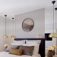 Tom Dixon Design hanglamp Void, dimbaar, messing / goud, Woon-/ Eetkamer, Messing, Design, hanglamp