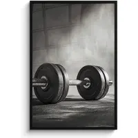 PosterMonkey Poster in lijst - Fotolijst 80x120 cm - Posters - Halter - Gewichten - Zwart - Posterlijst zwart - Decoratie - Wanddecoratie woonkamer - Muurdecoratie slaapkamer