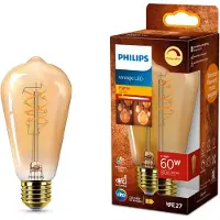 Philips LED filamentlamp amber ST64 E27 – 60W vervanger