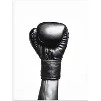PosterMonkey Poster 60x80 cm - Bokshandschoen - Zwart - Hand - Posters - Kamer decoratie - Wanddecoratie woonkamer - Muurdecoratie slaapkamer