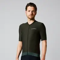 Acelera Essential Wielershirt | Fietsshirt Heren Korte Mouw | Wielrenshirt | Fietskleding | Grijs | Groen | Maat XL