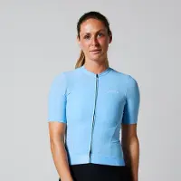 Acelera Intermediate Wielershirt | Fietsshirt Dames Korte Mouw | Wielrenshirt | Fietskleding | Lichtblauw | Maat XS