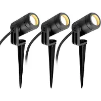 Ks Verlichting set van 3 LED Grondspot - LED-Spike - Zwart - Compact - GU10