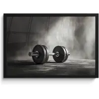 PosterMonkey Poster in lijst - Fotolijst 60x40 cm - Posters - Halter - Gewichten - Zwart - Posterlijst zwart - Decoratie - Wanddecoratie woonkamer - Muurdecoratie slaapkamer