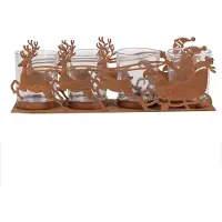 Clayre & Eef Waxinelichthouder 25x8x8 cm Bruin Metaal