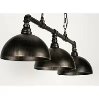 Lumidora Hanglamp 73225 - GOLDBRUSH - 3 Lichts - E27 - Zwart - Brons - Metaal