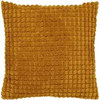 Dutch decor ROME - kussenhoes 45x45 cm - effen kleur - 3D-structuur - Chai Tea - geel - met rits - zonder binnenkussen